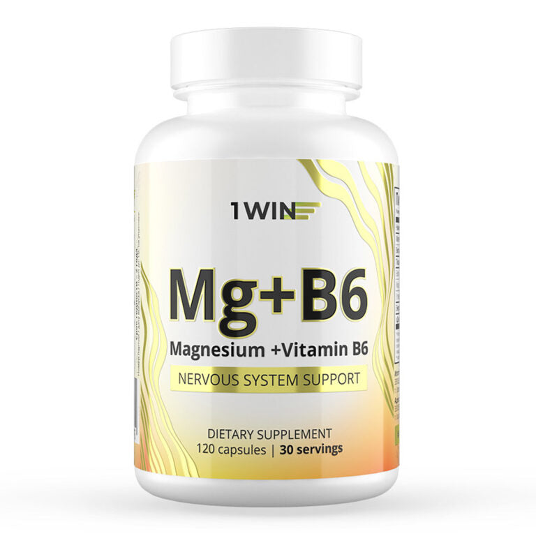 1WIN Магний + Витамин В6, 120 капсул