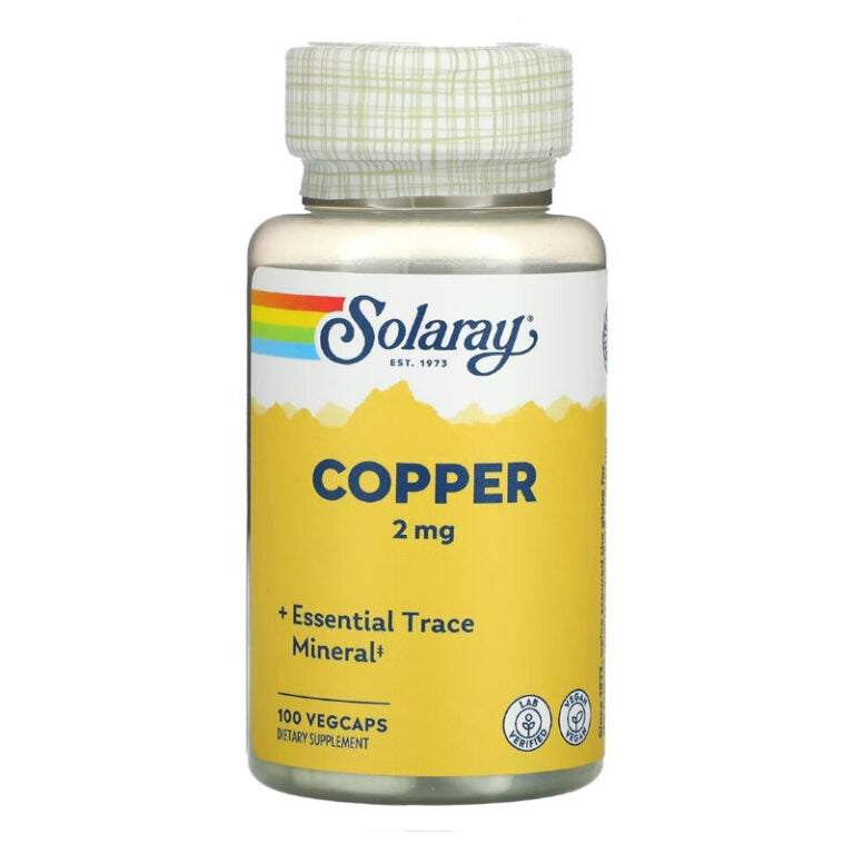 Solaray Copper, 100 капсул
