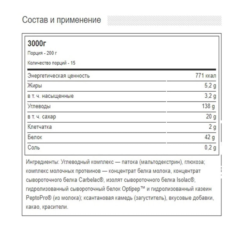 Kevin Levrone Legendary Mass, 3 кг