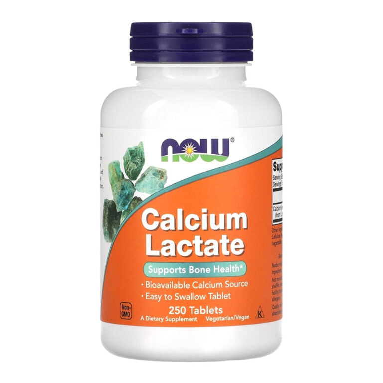 NOW Calcium Lactate, 250 таблеток