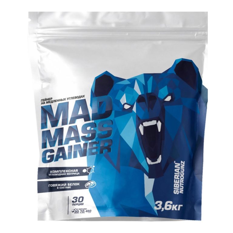 Siberian Nutrogunz Mad Mass Gainer, 3.6 кг