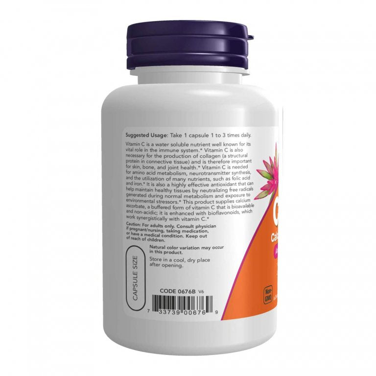 NOW Vitamin C-500 CA, 100 капсул