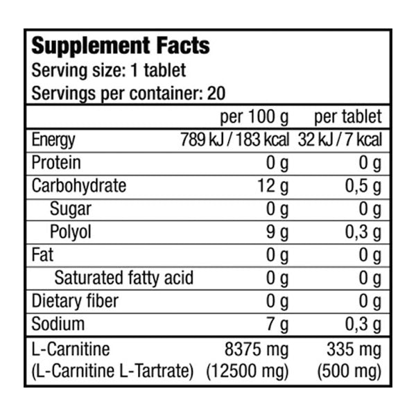 BioTechUSA L-Carnitine Effervescent, 20 таблеток