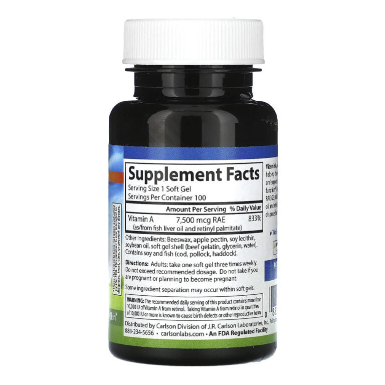 Carlson Vitamin A 25000IU, 100 капсул