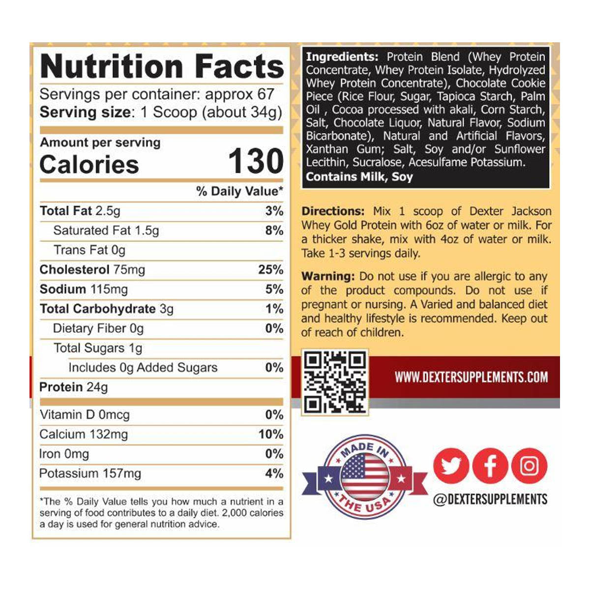 Dexter Jackson Whey Gold Protein, 2.27 кг