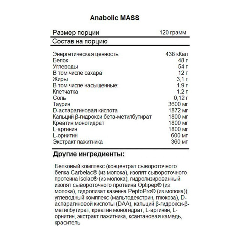 Kevin Levrone Anabolic Mass, 3 кг
