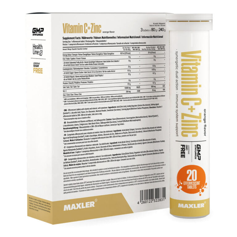 Maxler Vitamin C + Zinc Effervescent Tablets, 20 таблеток