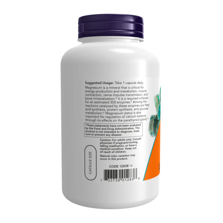 NOW Magnesium Citrate 400мг, 180 капсул