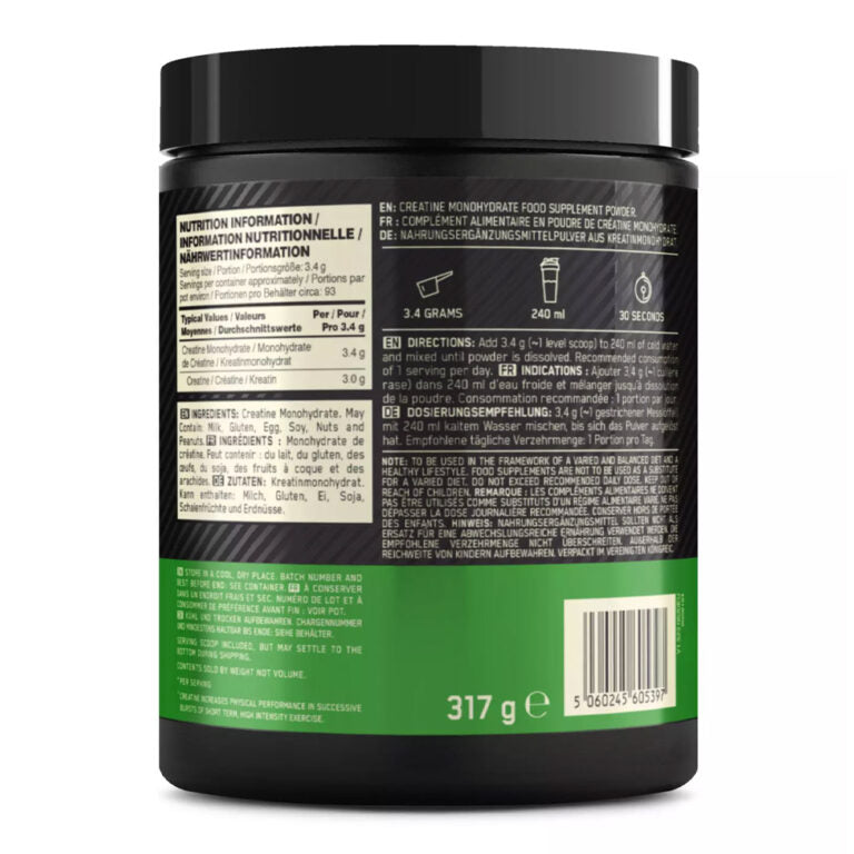 Optimum Nutrition Creatine Powder EU, 317 г