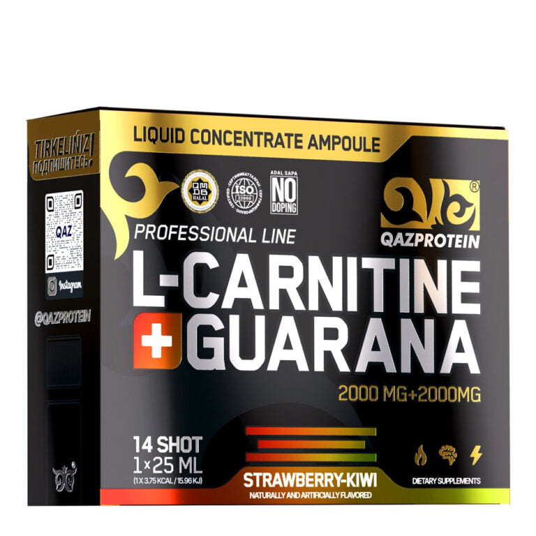 Qazprotein L-Carnitine + Guarana, бокс - 14 шот